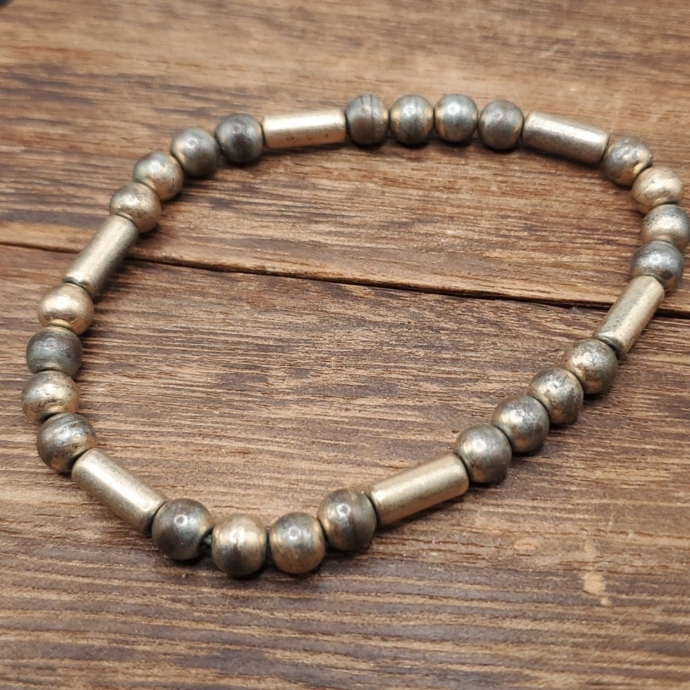 B2524 sterling Aztec survivalist brutalist caveman‎ bracelet